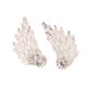 thumbnail image 4 of Mujeres Swing 1pair Pendientes de joyería en forma de ala Fresco Pendientes de plata Rhinestone, 4 of 5