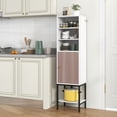thumbnail image 2 of Giantex 4.8FT Tall Bathroom Storage Cabinet, Freestanding Cupboard w/Door, Adjustable Shelves, White, 2 of 9