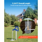 KFFKFF Frost-Proof Yard Hydrant, 5.24FT Outdoor Faucet with 36 Bury Depth, 3/4 NPT Pipe Connection & 3/4 NH Hose Coupling, Lead-Free Hydrant for Garden, Farm, and Yard Irrigation