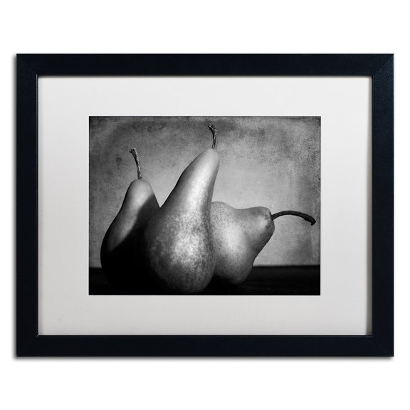 Trademark Fine Art "Cayendo" Canvas Art by Moises Levy White Matte, Black Frame