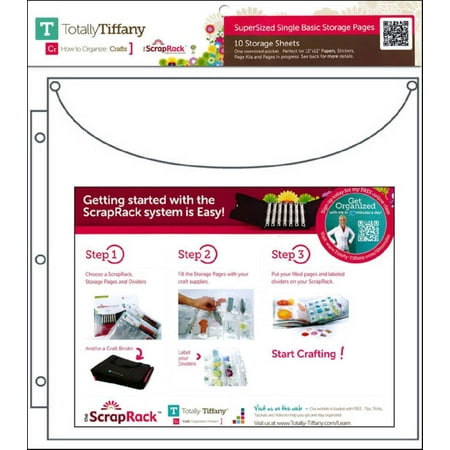 UPC: 0855556000406 | Totally Tiffany Scraprack Basic Storage Pages 10/pkg-supersized Single