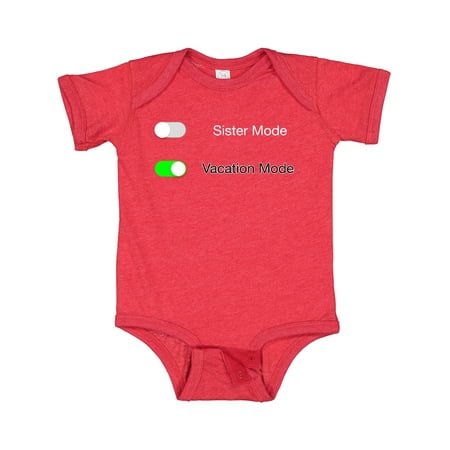 

Inktastic Vacation Mode on Sister Mode off Gift Baby Boy or Baby Girl Bodysuit