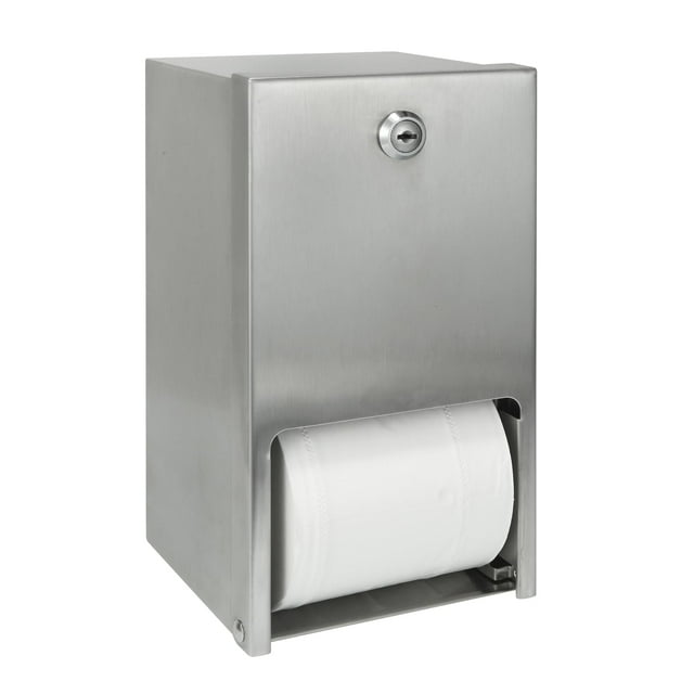 Stardrix Distributeur de Papier Toilette Commercial en Acier Inoxydable 2 Rouleaux, Support Mural Robuste avec Serrure pour Salle de Bain