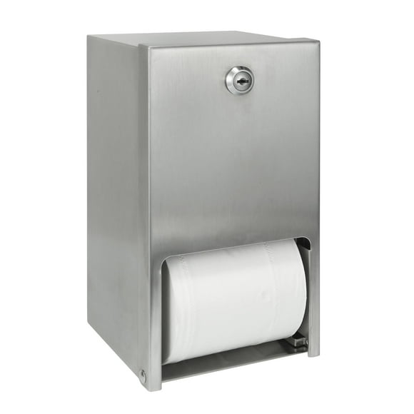 Stardrix Distributeur de Papier Toilette Commercial en Acier Inoxydable 2 Rouleaux, Support Mural Robuste avec Serrure pour Salle de Bain