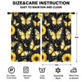 thumbnail image 2 of Blackout Kids Curtains,Butterflies Sunflowers Childrens Insulated Curtains Set Of 2,Bedroom Essentials,Toddler Room Decor 52x84in(132x213cm), 2 of 4