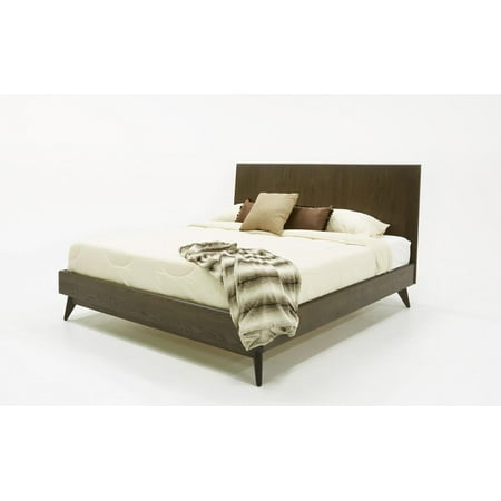 Dark Oak King Bed VIG Modrest Novak Modern Contemporary