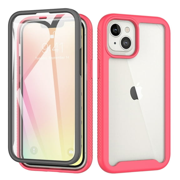 For Apple iPhone 13 Pro Max (6.7") Hybrid 360° Full Body Protective with Built-in Screen Protector Shockproof Bumper Rugged Armor Cover ,Xpm Phone Case [Red]