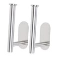 thumbnail image 2 of Portarrollos de papel higiénico para armario, cocina, 2 unidades, soportes para cortinas Plata, 2 of 9