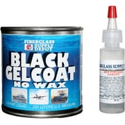 FSD Black Gelcoat No Wax Half Pint with 15cc Hardener (MEKP)