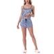 thumbnail image 2 of Conjunto de pijamas de satén para mujer INSPIRE CHIC, ropa de dormir, camisetas con pantalones cortos, ropa de casa, XL, rayas azules, 2 of 6