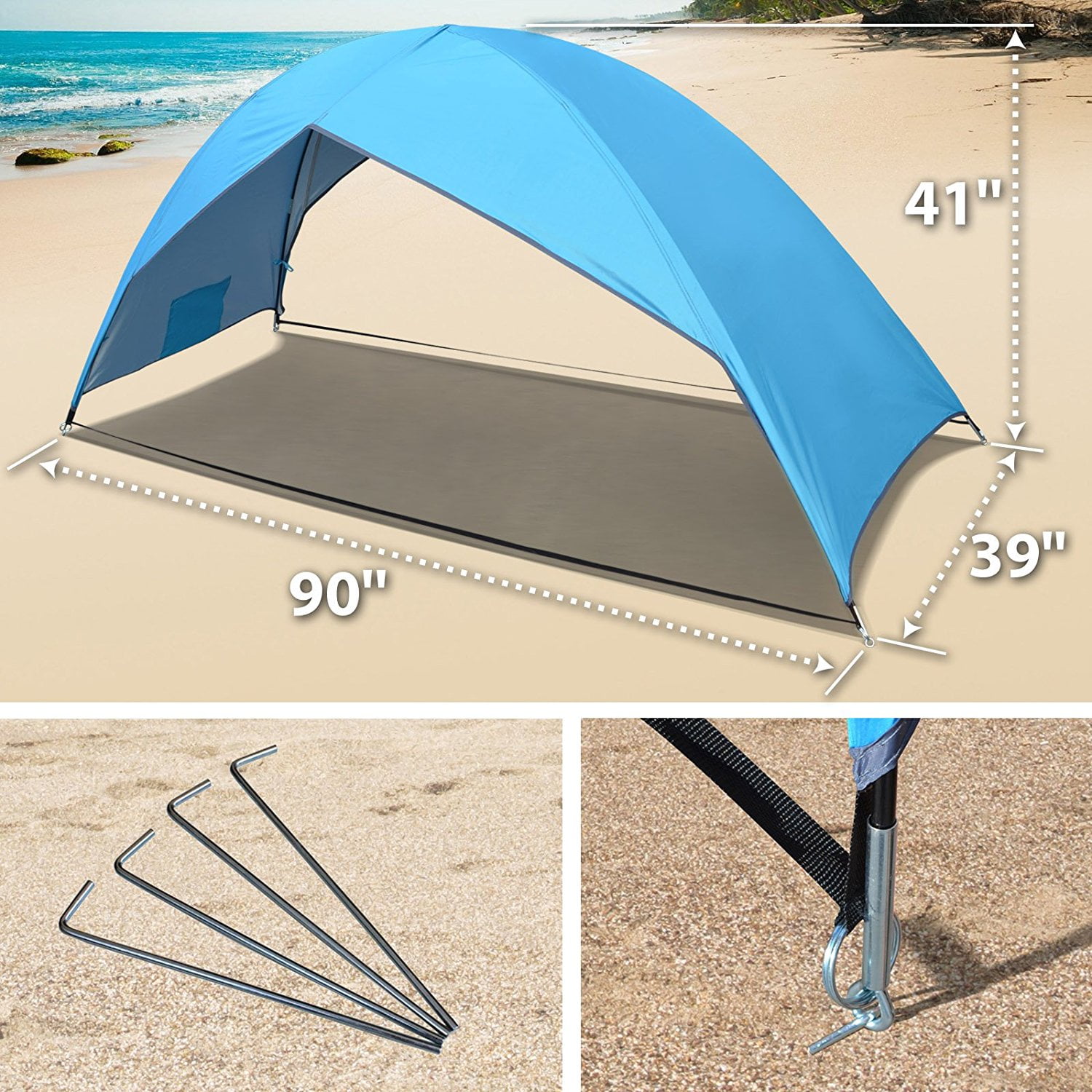 Strong Camel Portable Beach Tent Sun Shade Shelter Outdoor Hiking Travel Camping Napping Canopy 2 Persons Walmart Com Walmart Com