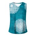 thumbnail image 5 of vigerkar Summer Tops for Women Sleeveless V Neck Tshirt Loose Fit Casual Tank Tunic Blouse (Navy, M), 5 of 7