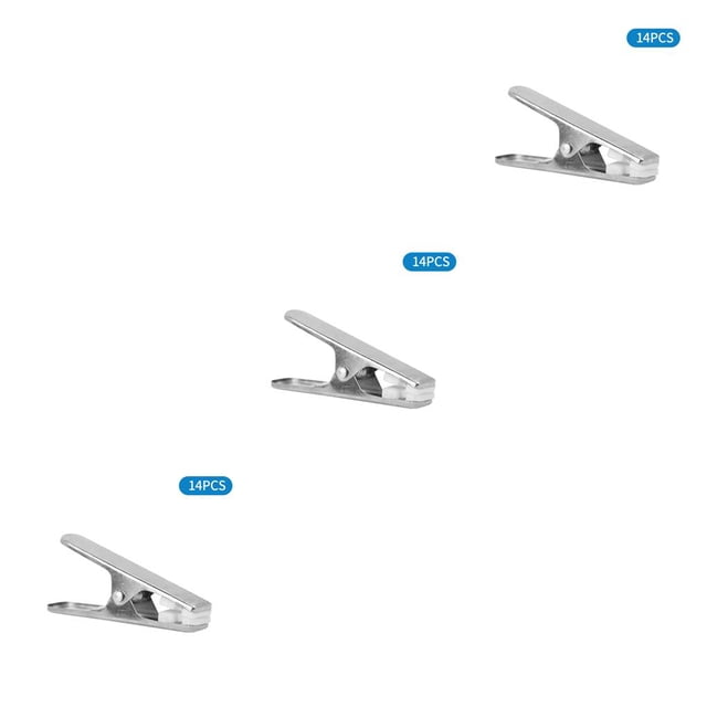 Advancent 14 Pieces Stainless Steel Clothing Hanging Washable Clip Dress Hanger Balcony Peg Backyard Trousers Reusable Sheet Type1