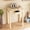 Natural-23.6 in, variant on BESKADI Solid Wooden Desk with Drawers - 39 x 16 Inch Narrow Desks, Rubberwood Mid Century Modern Desks, Small Writing Desk for Bedroom|Small Spaces - Walnut Color