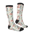 thumbnail image 4 of Lsque Lilies Flowers Printed Crew Socks Men's Women's LightWeight Thin Casual Calf Socks ,Knee High Socks,Cotton Socks, 4 of 9