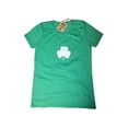 thumbnail image 3 of USA SCREEN PRINTED Heather Green Ladies Shamrock Tee St Patrick's Day Womens Tee Irish Distressed T-Shirt Small, 3 of 3