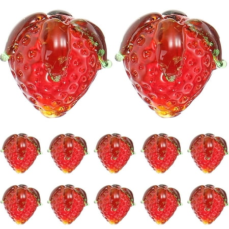 

NUOLUX 16Pcs Realistic Strawberry Shape Pendants Delicate Bracelet Pendants Jewelry Making Materials