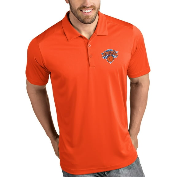 Men's Antigua Orange New York Knicks Tribute Polo