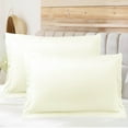 thumbnail image 1 of PiccoCasa Soft 1800 Microfiber Oxford Pillowcases 2Pcs, King Beige, 1 of 8