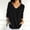 Black, variant on Tops For Women V Neck Long Sleeve Knit Sweater Lightweight Spring Fall Casual Daily Loungewear Beige XXL