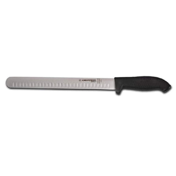 Dexter-Russell SG140-12GEB-PCP 12" Duo-Edge Roast Slicer, High Carbon Steel Blade, SofGrip Non-Slip Black Plastic Handle, Made in USA