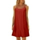 thumbnail image 1 of Mini vestido camisola sin mangas y sin espalda para mujer, para la playa, de poliéster, con volantes en el dobladillo, para cubrir el bikini, para llevar en vacaciones y en fiestas en la piscina., 1 of 7