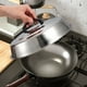 thumbnail image 4 of Tapa de olla de acero inoxidable, cubierta redonda para rociar, cubierta para cocinar al vapor, utensilios de cocina para parrilla con parte superior plana, 4 of 6