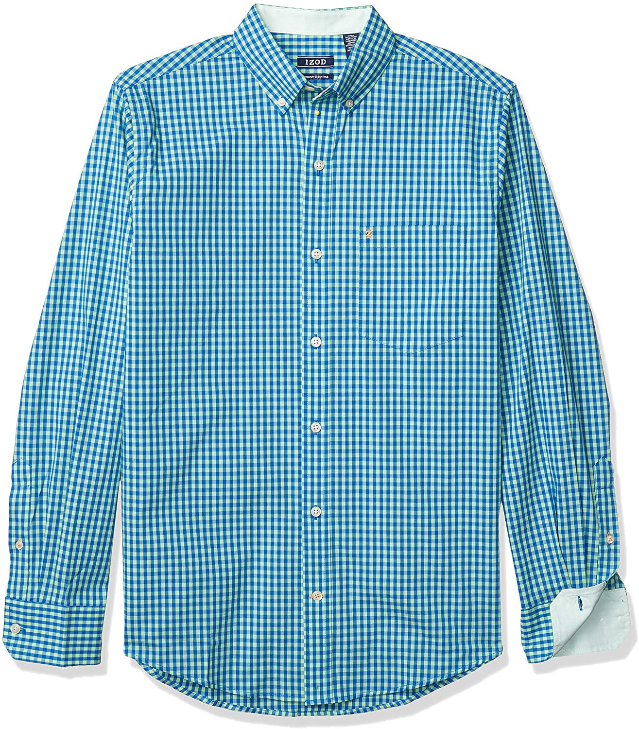 Discontinued IZOD Mens Big and Tall Button Down Long Sleeve Performance Plaid Shirt 