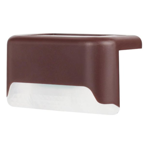 Lámpara 4 luces solares de pared para escalones de cubierta, decorativas para vallas y escaleras (luz marrón/blanca) Likrtyny Para estrenar