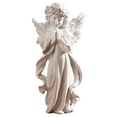 thumbnail image 3 of Cute Praying Angel Statue All White Design with Intricately Sculpted for Friend Family Neighbors Gift, 3 of 4