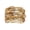 Q224 Gold, variant on Stainless Steel 4 Ct Cubic Zirconia Bypass Braided Ring for Women US Size 6
