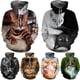 thumbnail image 4 of Sudadera con capucha con estampado de gato bonito para hombres y mujeres, sudaderas casuales divertidas con gatos, sudaderas, tops de ropa de calle, sudaderas de mujer, 4 of 5