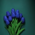 thumbnail image 5 of BalsaCircle 10 Royal Blue 13" Single Floral Stem Foam Tulips Flowers Blooms, 5 of 7