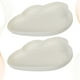 thumbnail image 4 of 2PCS Nube Forma Snack Dish Candy Fruit Plate Dry Food Plate Bowl Plato de plástico para el hogar (Blanco), 4 of 6