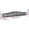 thumbnail image 4 of vidaXL Arched Gabion Baskets 3 pcs 400x50x40/60 cm Galvanised Iron, 4 of 4