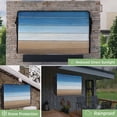 thumbnail image 2 of Outdoor TV Cover 60 to 65 Inches, Blue Brown Gradient Wood Grain Farmhouse Vintage Waterproof and Weatherproof TV Cover with Remote Control Pocket, Flat Screen TV Cover Protector for Outside TV, 2 of 6