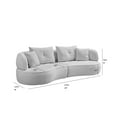 thumbnail image 4 of Modular Sectional Sofa Couches, 4 Seat Modular Sofa Cloud Couch, Deep Seat Sofa Couch Upholstered Lounge Chaise for Living Room Bedroom Apartment, White, 4 of 6