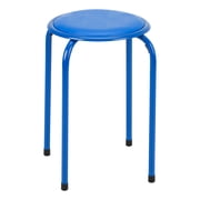 Fat Catalog Assorted Primary Color Metal Stack Stool with Padded Seat 17 seat height (5 Pack)