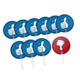 thumbnail image 4 of 10 Piezas de Paletas de Pulgar Hacia Arriba, Paletas de Sí, Prácticos Y Versátiles, Letreros de Subasta Azules Y Rojos para Evaluación de, 4 of 9