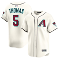 thumbnail image 1 of Camiseta clásica de béisbol local de Alek Thomas de los Diamondbacks de Arizona, color crema, con número de estrella bordado-XL, 1 of 2