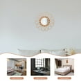 thumbnail image 6 of OUNONA Round Wood Wall Mirror for Indoor Makeup Area, Decorative Hanging Mirror, 1 Piece, 6 of 6