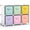 White, variant on Sorbus 6-Cube Storage Organizer, Black with 6 Multicolor Pastel Fabric Storage Bins, 11 in