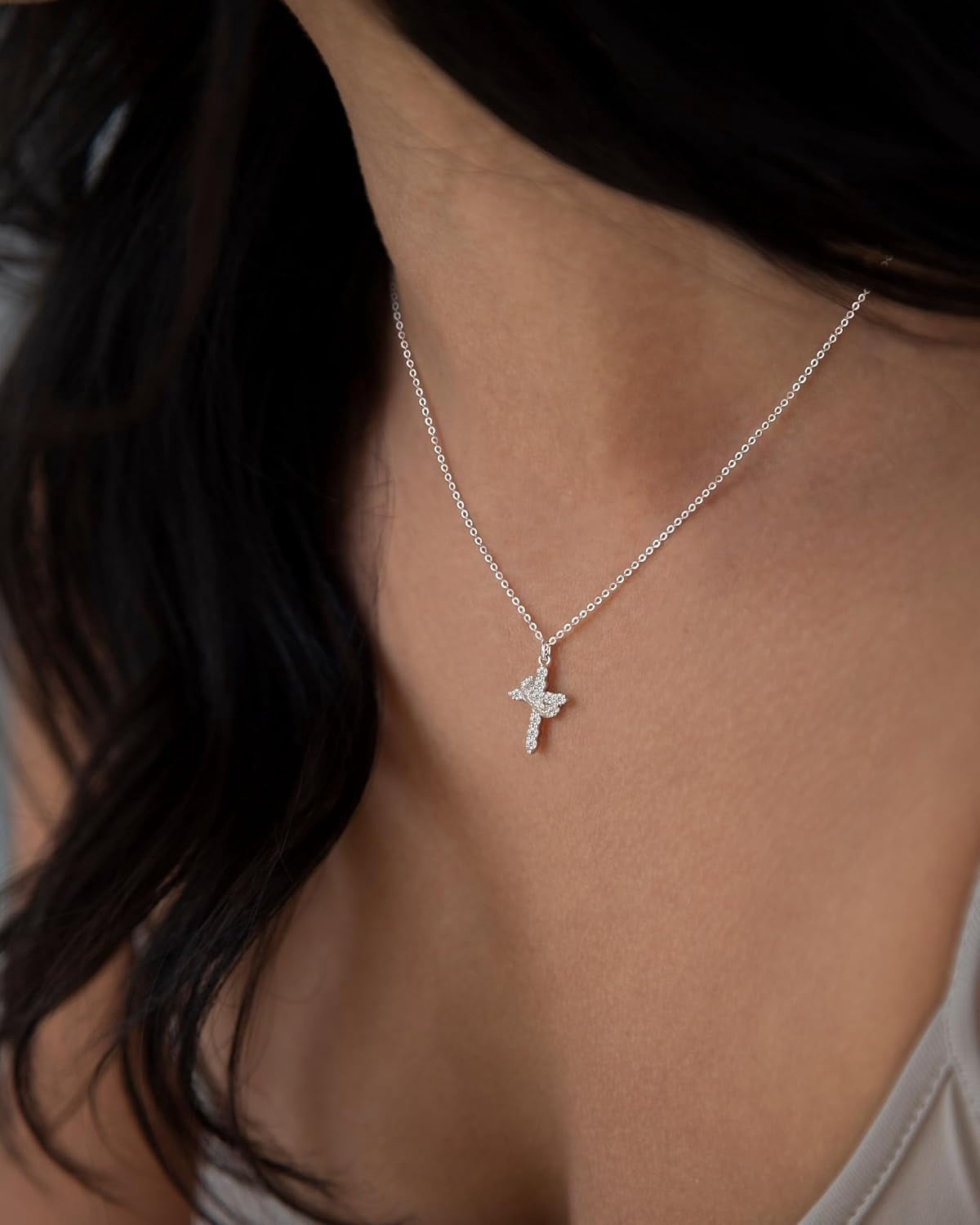 Soleilie Christian Gift Stocking Stuffers Cross Necklace for women-Dainty 14k Gold Plated/Silver Plated Pendant Necklaces Simple Cute Tiny Necklace Jewelry for Women