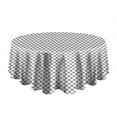 thumbnail image 5 of Gray White Checkered Pattern Round Tablecloth 60"x60",Wrinkle Wipeable Table Cloth for Kitchen Dining Room Picnic Patio Party, 5 of 6