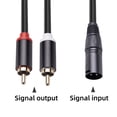 thumbnail image 3 of 3-Pin Xlr Male To 2-Rca Male Microphone Audio Cable Y Adapter Converter 1M 2M, 3 of 8