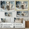 thumbnail image 4 of Designart "Snow Wolves Winter's Majestic Residents III" Animals Framed Wall Art Decor - Modern Farmhouse Grey Wolf Bedroom Framed Canvas Wall Art, 4 of 6