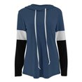 thumbnail image 2 of Sudadera con capucha para mujer, manga larga, color bloqueado, suave, informal, sudadera con capucha para uso diario, 2 of 6