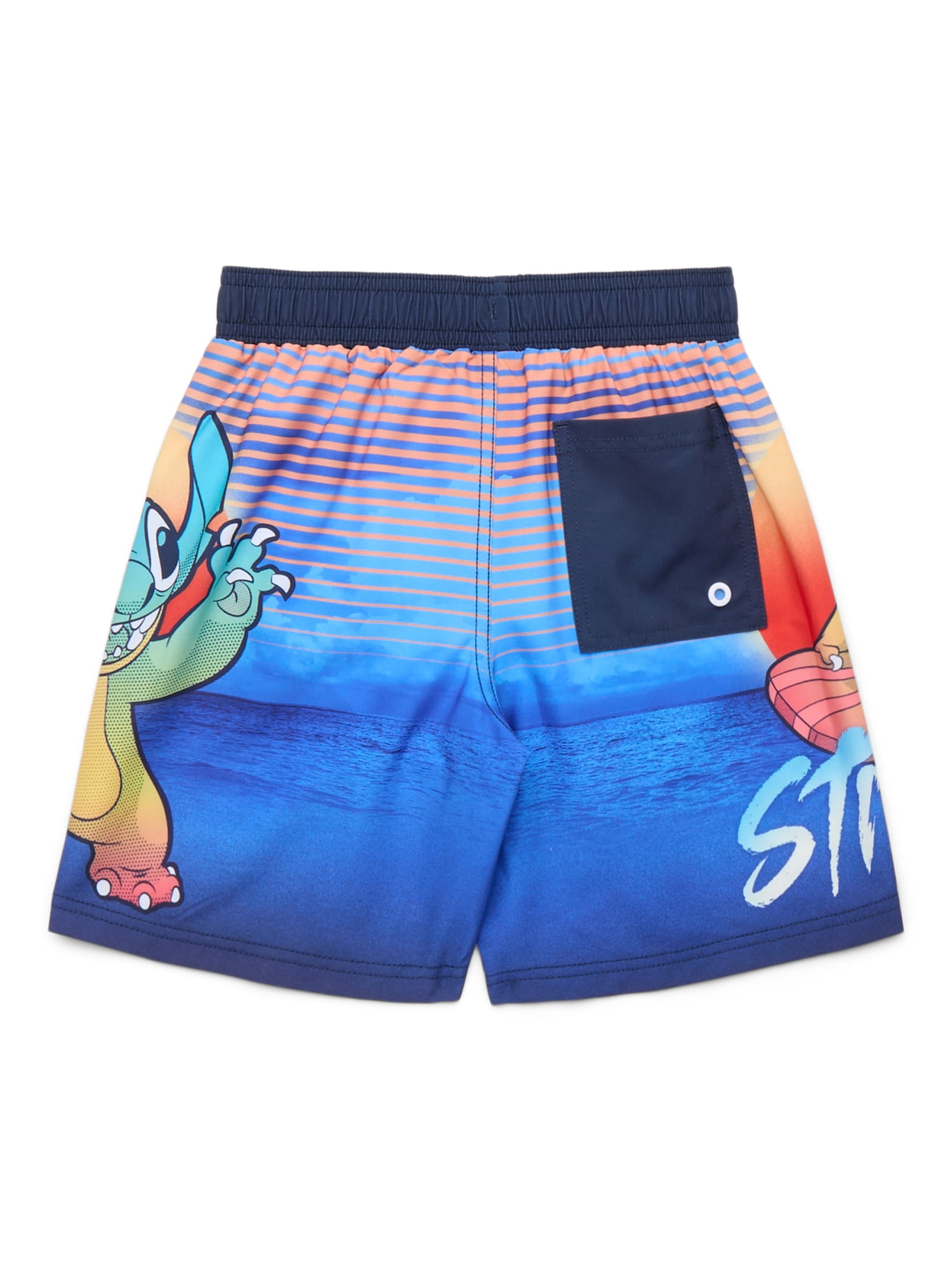 Stitch Boys Swim Trunks, Sizes 4-12