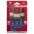 thumbnail image 5 of Arrow OSC101VP-3 Multi-Material Oscillating Tool Blade Variety Pack for Copper Pipe, Wood, PVC, Drywall, Universal, Fits Most Multitools, 1 ¼″, 1 ⁵⁄₁₆″, and 2 ½″, 3-Pack, 5 of 5