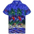 thumbnail image 3 of Camisas hawaianas con estampado de cocoteros para playa, camisas de moda para vacaciones en Hawái con estampado 3D para hombres, ropa de calle, blusa con solapa Y2k, 3 of 5